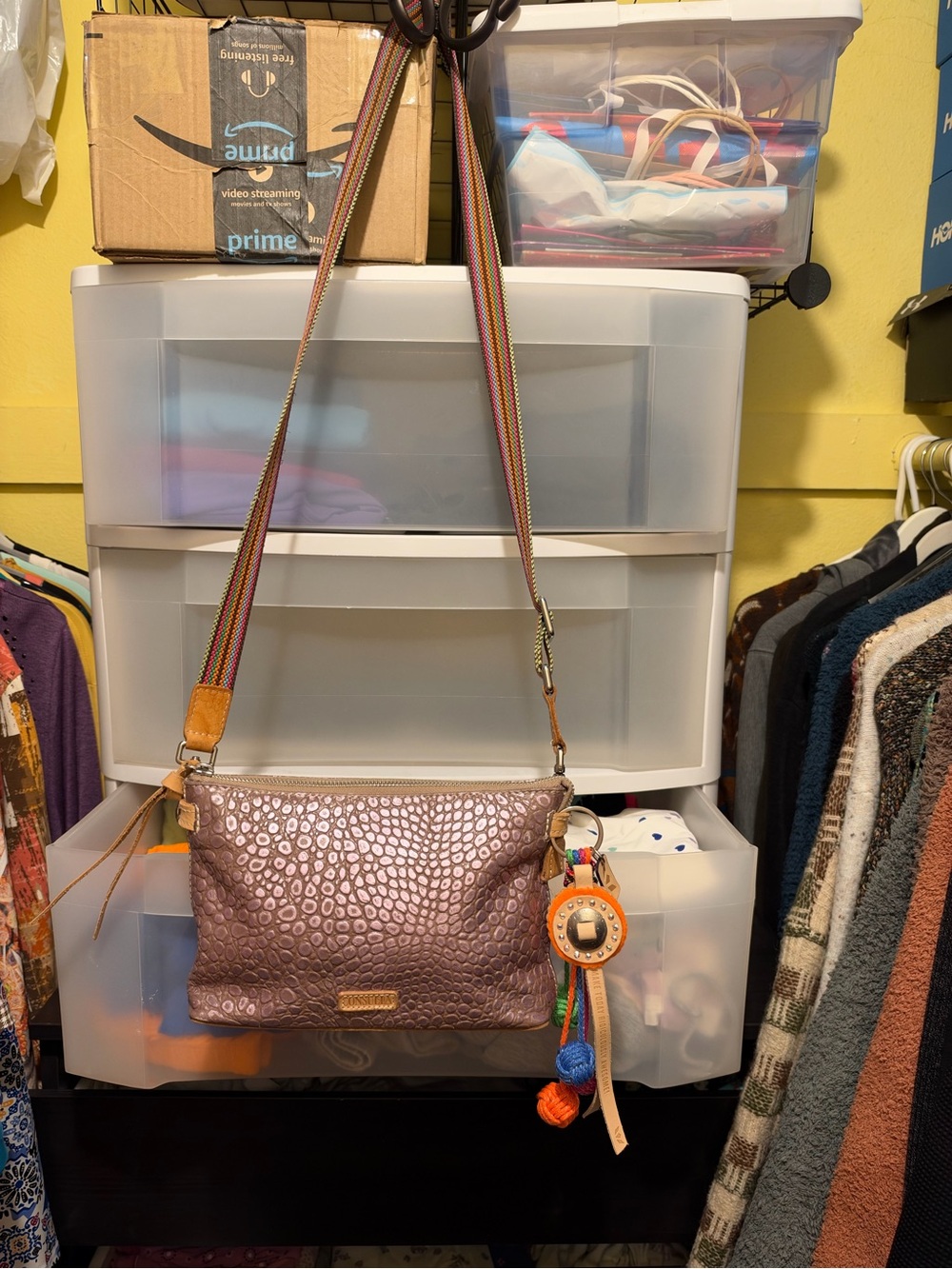 Consuela Lulú Midtown Crossbody Bag in Rose Metallic